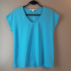 Diane Von Ferstenberg Blouse Top, Turquoise, S